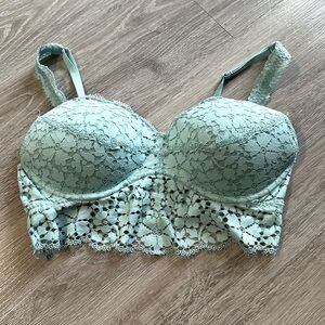 PINK Teal Lace Bralette